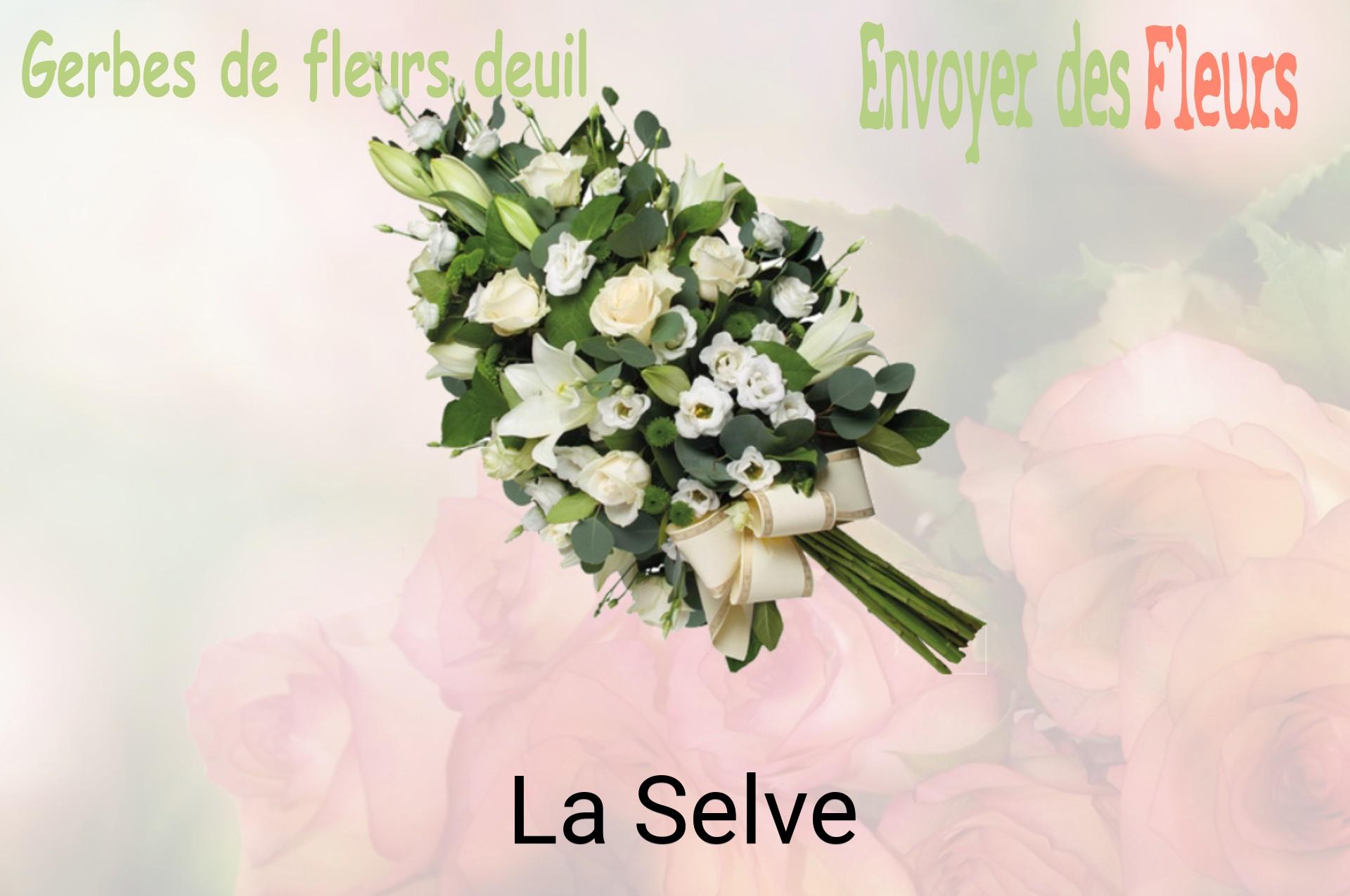 Gerbe de fleurs de deuil livrée à La Selve